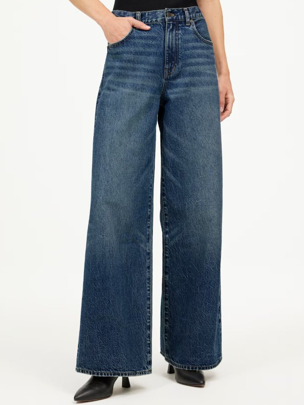 NWT Madewell Superwide-Leg JeansConcho Wash 90s Wide Leg Denim Size 23